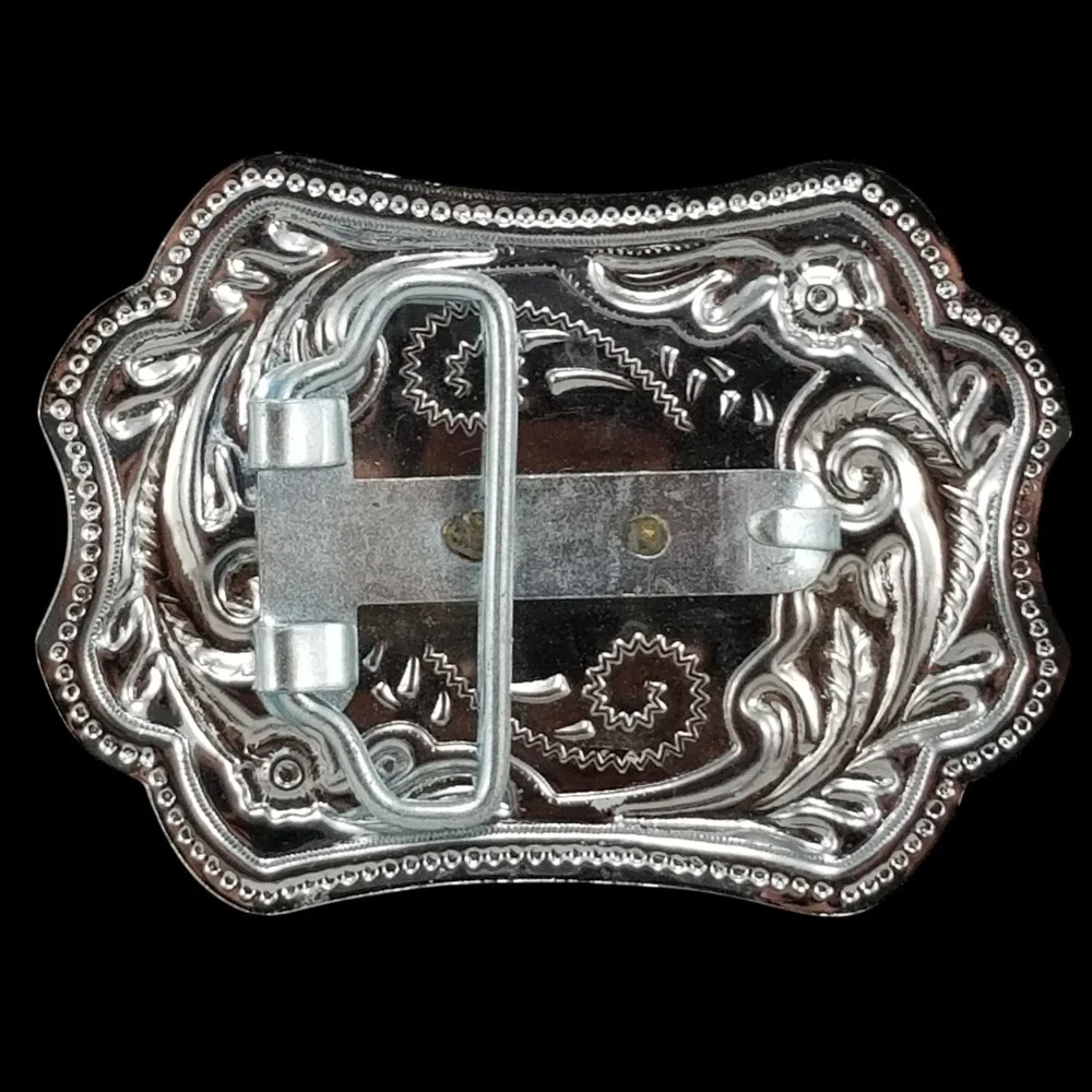 Western Horse Bucking Silver Tone Rodeo Cowboy Belt Buckle USA Made‎
